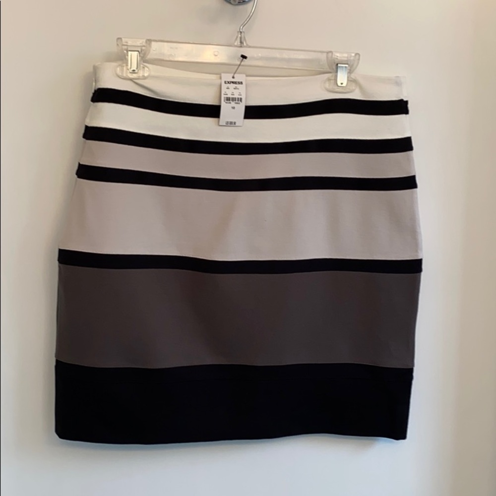 Never worn Express striped skirt. Tags on.